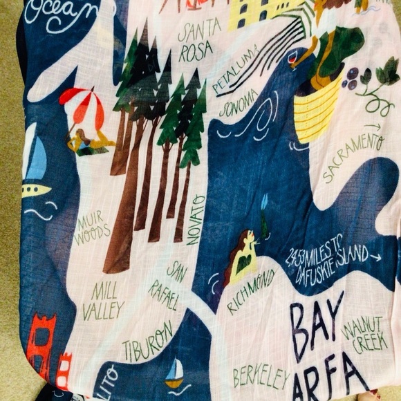 NWT Spartina 449 scarf wrap women California - Picture 8 of 10